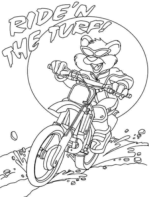 Plansa de colorat cu Motocicleta 23 16